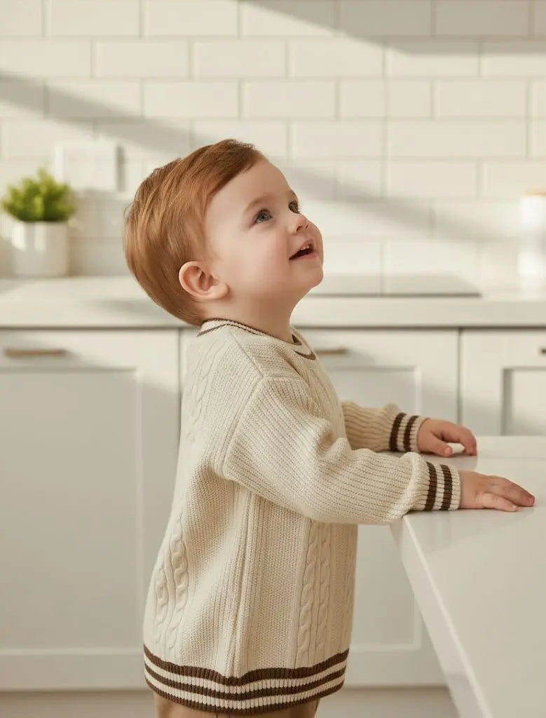 “Awesome Airplane Knitted Sweater for Boys | Soft Warm Winter Pullover | Striped Woolen Kids Sweater – Haram’s Collection” Haram's Collaction