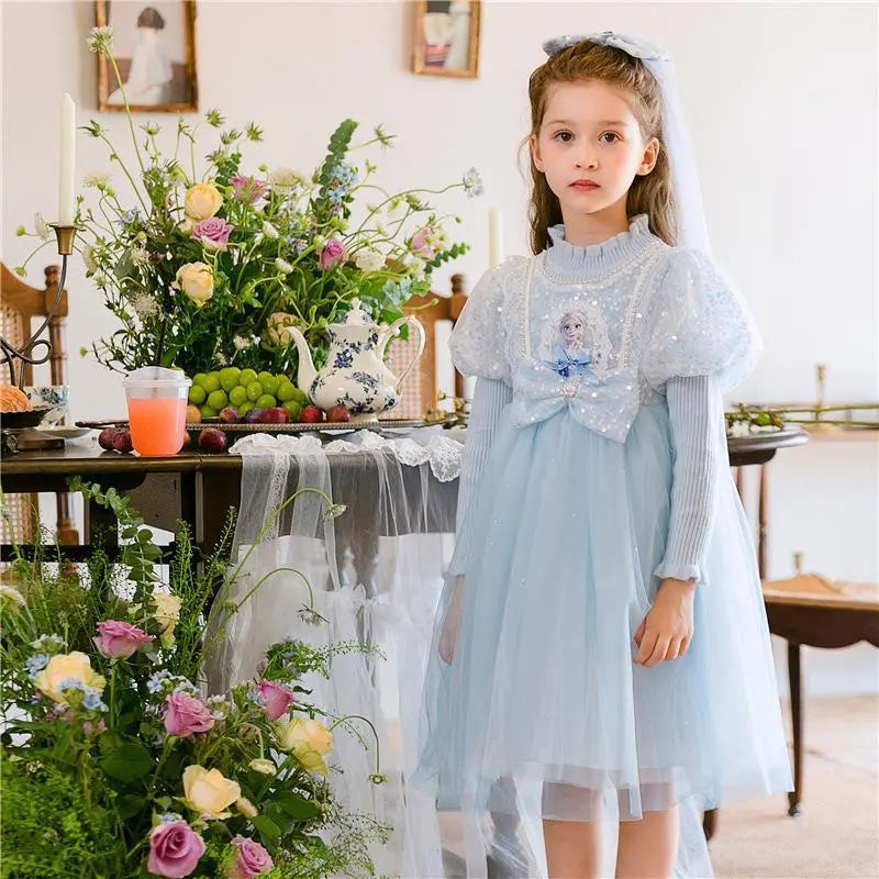 Haram Collection: Elsa Style Frock - Premium Quality Blue Dress for Girls Haram's Collection