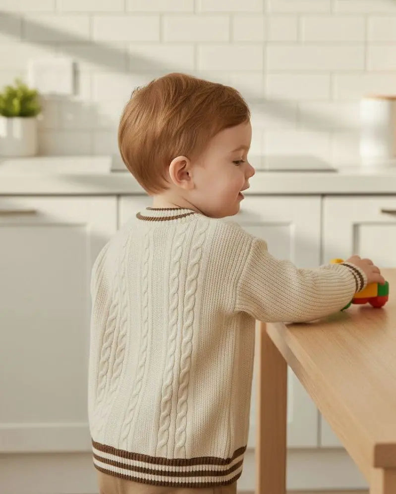 “Awesome Airplane Knitted Sweater for Boys | Soft Warm Winter Pullover | Striped Woolen Kids Sweater – Haram’s Collection” Haram's Collaction