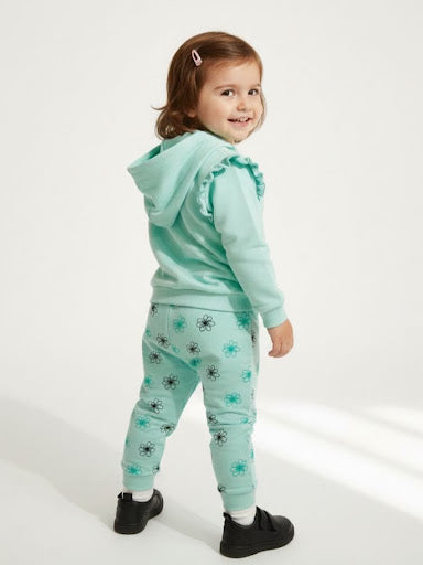 3-Piece Girl Velvet Tracksuit Set | Winter Warm Puffer Vest & Sweat Suit